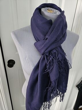Nordstrom Purple Amethyst Fringe Scarf